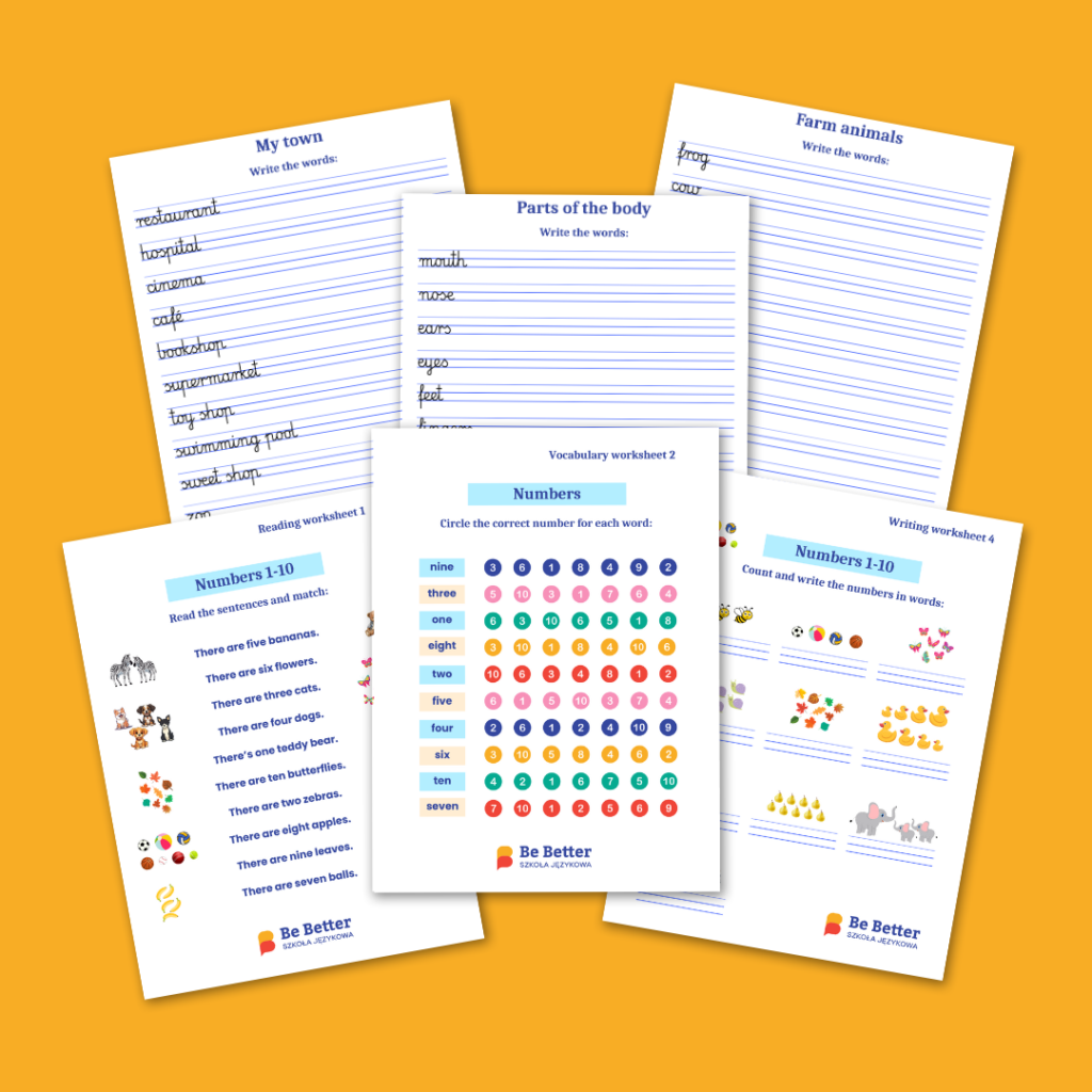 Mockup resources materiały do nauki angielskiego